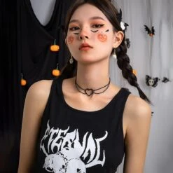 Harajuku Wind Geometric LoveCollar Chain Sweet Cool Tassel Chain Necklace For Women Choker Y2k