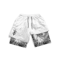Men"s Anime Shorts Berserk Manga Print 2 In 1 Gym Shorts Compression Stretchy Sports Shorts Quick Dry Fitness Workout Summer Style 10