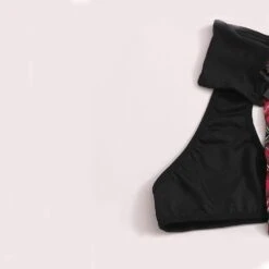 Women's Costume Sexy Lingerie Set Cosplay Top And Plaid Skirt Outfit（M）