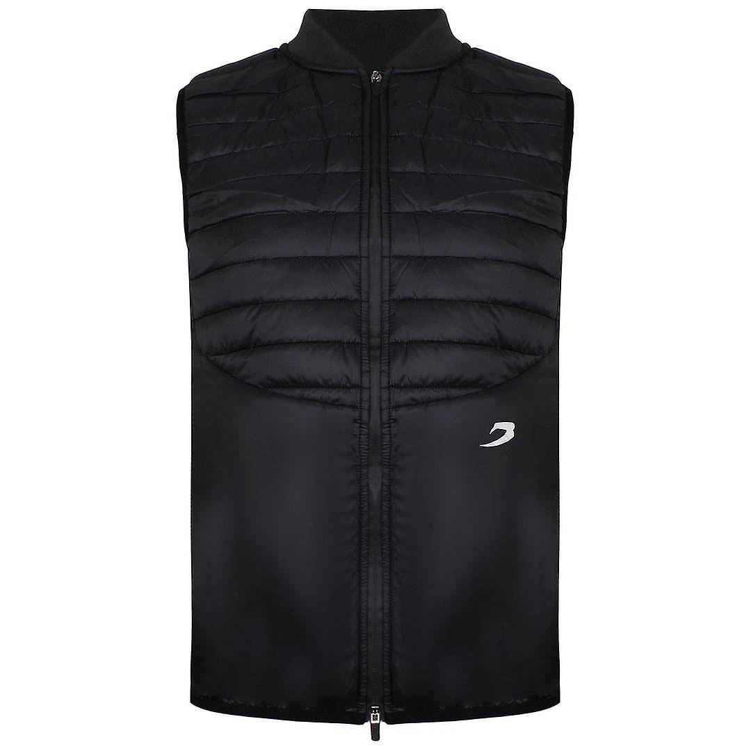 BoxRaw Zip Up Black Sleeveless Reflective Logo Mens Nelson Gilet BXRW NLG B S - Image 2