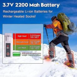 Chaussettes ChauffantesPiles Pour Hommes Et Femmes (avec Piles) - Rechargeables Et Lavables