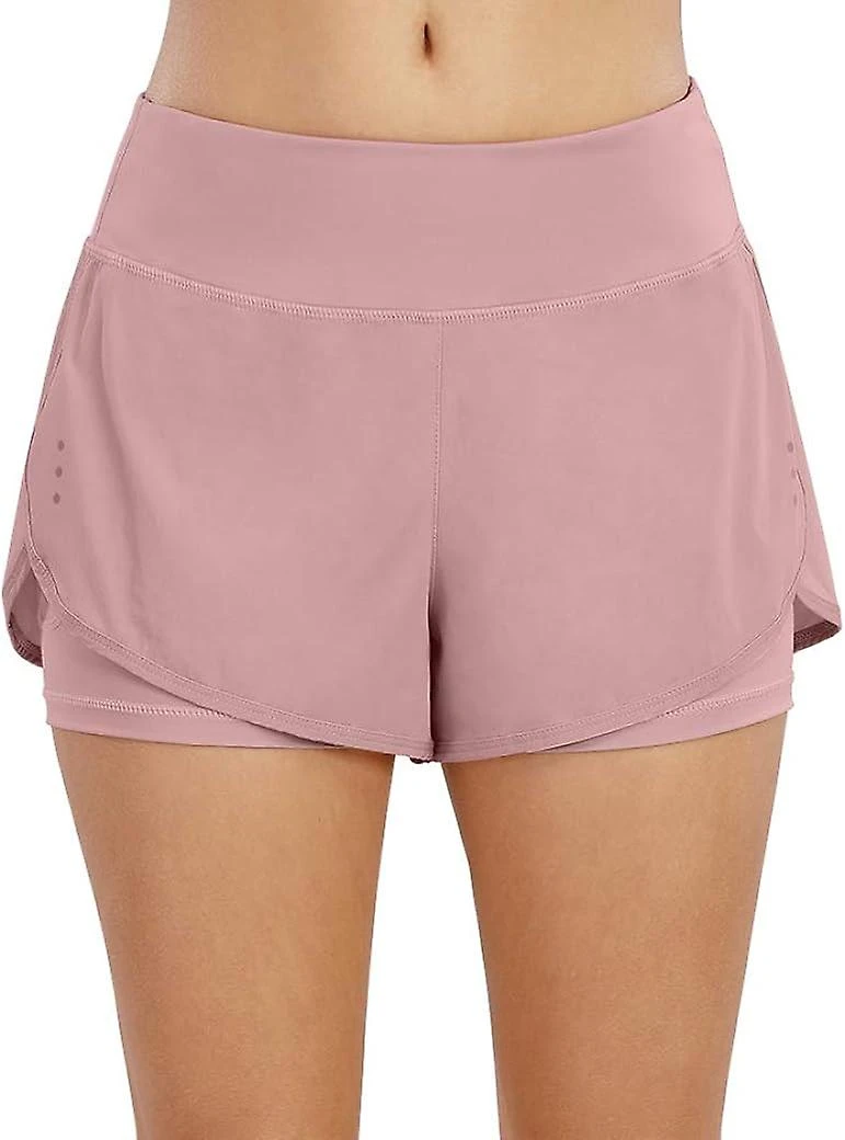 Women Athletic Shorts With Inner Zipper Pockets Loose Gym Yoga Shorts Quick-dry Workout Sports Active Running Shorts-825 - Image 5