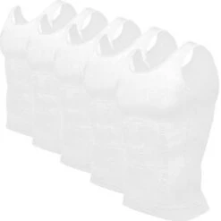 Men's Body Shaper Slimming Tummy Vest Thermal Compression Shirts Sleeveless Tank Top 3XL White