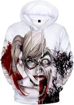 3d Print Joker And Harley Quinn Hoodies Classic Jared Leto And Maegot Robbie Men/women Hoodie Sweatshirt Hip Hop Boys-b91 M