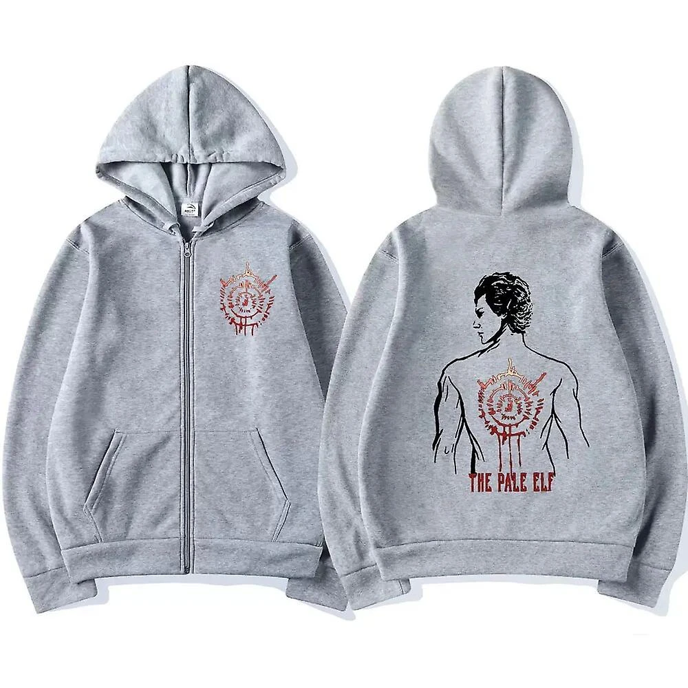 Astarion Baldur's Gate 3 Graphic Zip Up Hooded Men's Fashion Aesthetic Cardigan Sweatshirt Streetwear Vintage Zipper Hoodie Coat S - Image 4