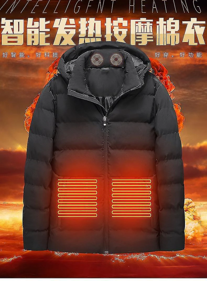 Heated Usb Rechargeable Thermal Jacket With 3 Temperatures For Men's Outdoor Heated Jackets 3XL BLUE
