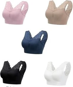 Anti-saggy Breasts Bra, Nula Bras Anti Sagging,plus Size Lace Breathable Sleep Sports Bra Wirefree Anti Sagging Bra Tw 2XL Blue