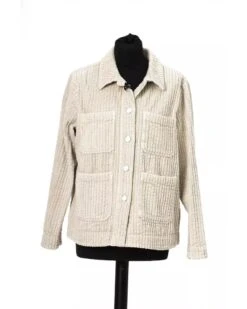 Jacob Cohen Wide Ribbed Jacket With Logoed Button Closure S