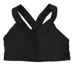 Black Women's Sports Bra Gym Yoga Running Vest Workout Fitness (Wire-Free Size S)
