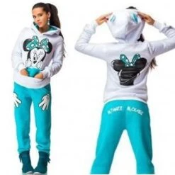 Tracksuit Hooded Jogr Pants Set A XL Blue Minnie Mouse