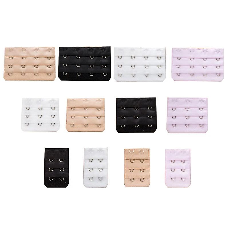 Ladies Bra Extender Bra Extension Strapless Underwear Strap 2, 3, 4 Hooks 4ROWS SKIN COLOR - Image 2