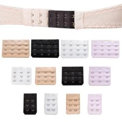 Ladies Bra Extender Bra Extension Strapless Underwear Strap 2, 3, 4 Hooks 4ROWS SKIN COLOR