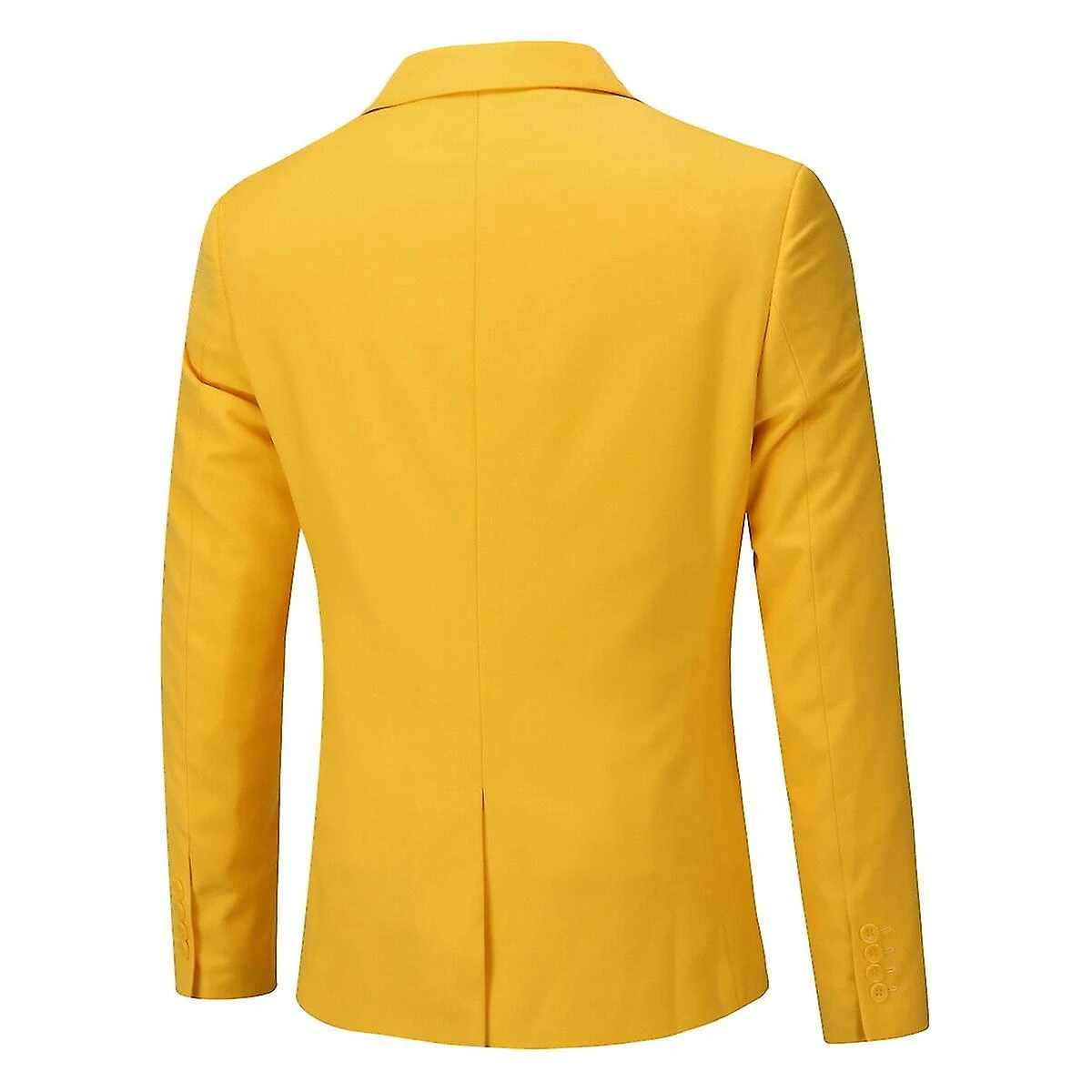 Allthemen Mens 3-Piece Solid Color Business One Button Lapel Blazer Vest Pants - Image 5