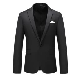 Mens 2-piece Solid Color Wedding Slim Fit Suit Jacketpants S