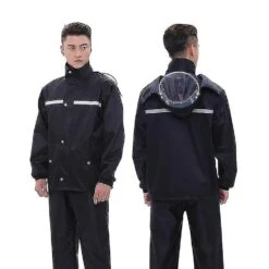 2024 Durable Polyester Waterproof Rain Wear Coat Men's Rain Jacket Trouser Rain Suit L