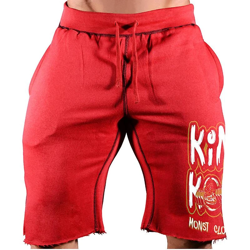 New Muscular GiantsQuality Men Brand Fitness Shorts Mens Professional Bodybuilding Short Pants Brand Big Size M-XXXL M Black