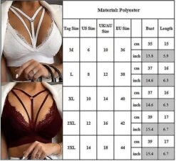 Women Deep V Neck Lace Push Up Bralette Bra Lingerie Underwear M Black