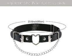 2 Pcs Elastic Rock Heart Thigh Garter With Chains - Women's Leather Leg Garter