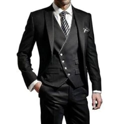 Men's Suits Fit, 3 Piece Suit For Men Tuxedo Suit Set White