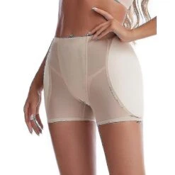 Mimigo Women's Butt Lifter Shapewear Hip Pads Enhancer Panties Shaper Boyshort BEIGE