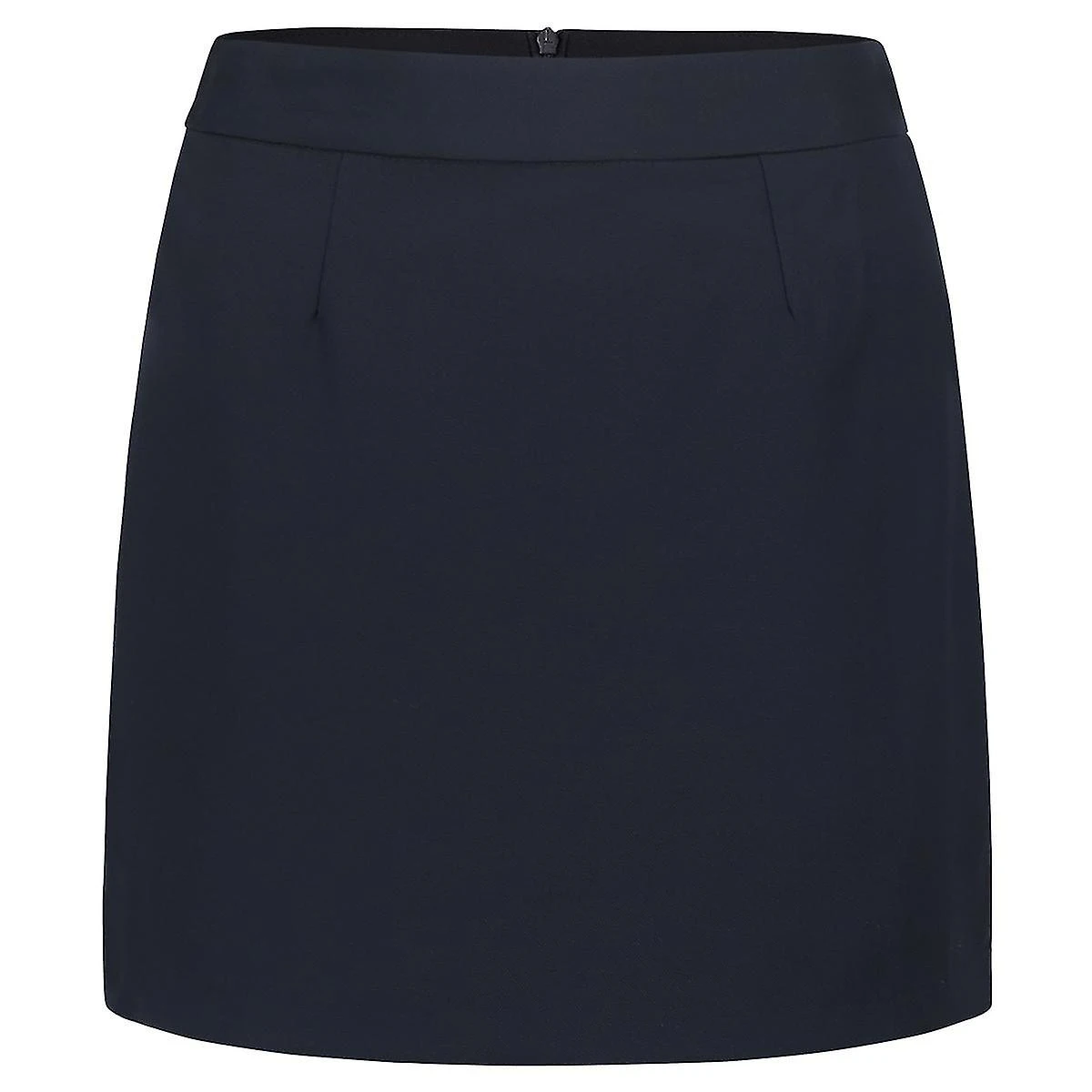 Womens 2-piece Business Suit Ruffle Hem One Button Professional Workwear (blazer + Skirt) Black - Image 3