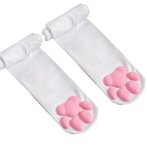 Thigh High Socks Pink Thigh High Socks Cute Cat Paw Pad Socks1 Pair-black - Image 2