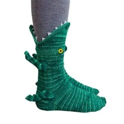 Knit Crocodile Socks For Women Men Novelty Animal Socks Alligator Socks - Snngv Green