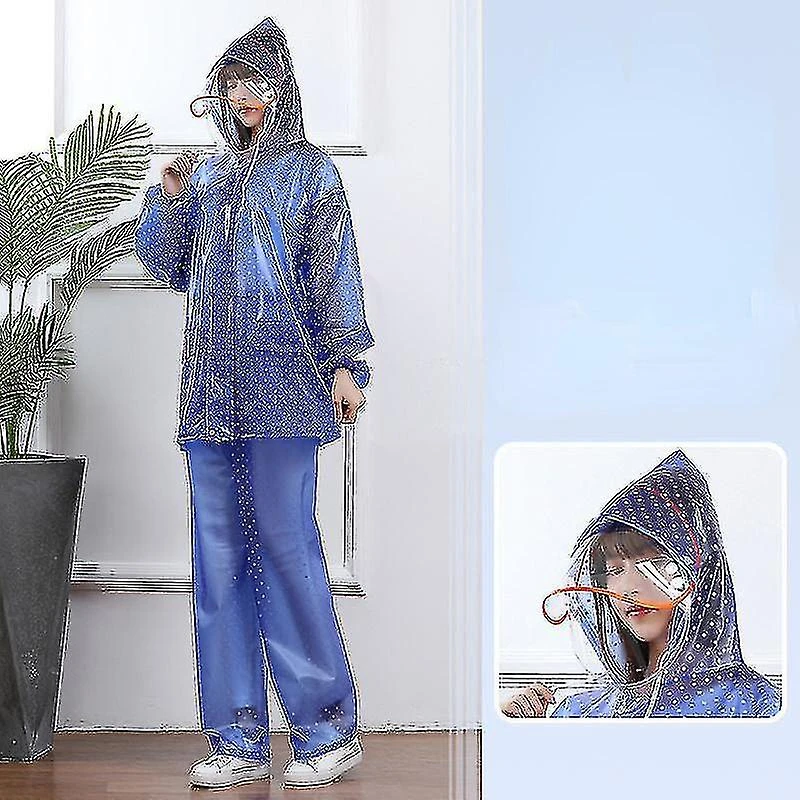 Raincoat Rain Suit Waterproof Thickened Transparent Electric Motorcycle Full Men Woman 160-170cm - Image 3