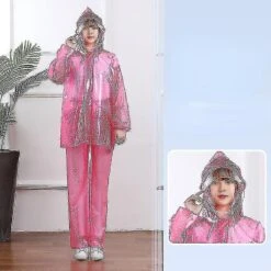Raincoat Rain Suit Waterproof Thickened Transparent Electric Motorcycle Full Men Woman 160-170cm