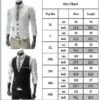 Men Suit Vest Waistcoat Slim Fit Single Breasted Gilet Black