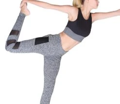 SPORX Women's Sports Bra Double Colour Black/Silver S