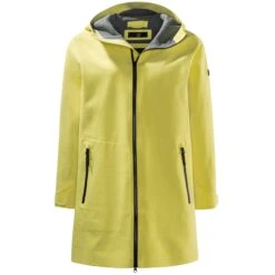 Jack Wolfskin The Storm Shell Zip Up Hooded Yellow Womens Jacket 1111051 3013