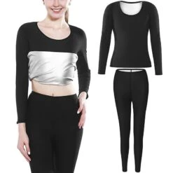 Women's Seamless Sauna Suits Body Shaper Fitness Leggings Waist Trainer Slimming Shirts Shapewear Pants And Shirt