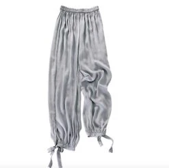 Cool Trousers Female Summer Ice Silk Sunscreen Pants Loose Beam Mouth Copper Ammonia Silk Wide Leg Pants Lantern Pants Island Silk Mosquito Pants L Blue Gray