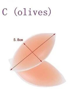 (C Olives) Silicone Breast Enhancers Chicken Fillets Bra Insert Pad By Boolavard® TM