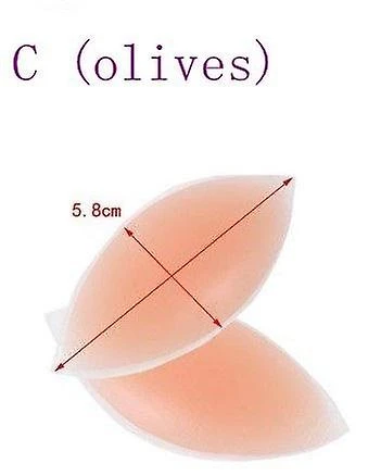 (C Olives) Silicone Breast Enhancers Chicken Fillets Bra Insert Pad By Boolavard® TM