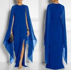 2020 Women's Chiffon Long Dress Atmospheric Queen Fan Event Dress XXL Red