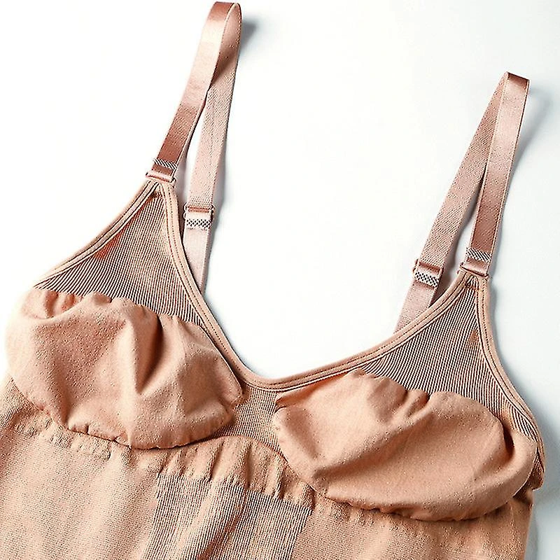 Women Shapewear Bodysuit Tops Tummy Control Thigh Slimmer Full Slim Waist Trainer Body Shaper XXL BEIGE - Image 4