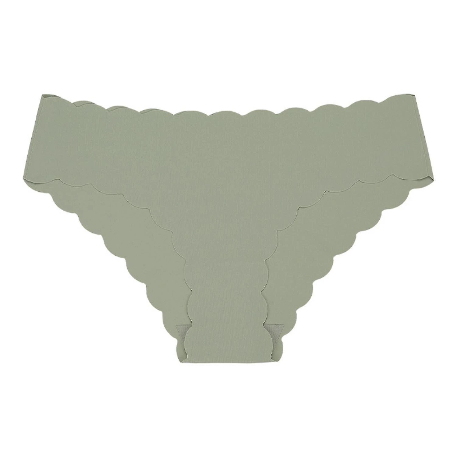 Women's Seamless Briefs Pack Of 3 Ice Silk Panties Mid-rise No Show Underwear, Dark Green, L - Image 3