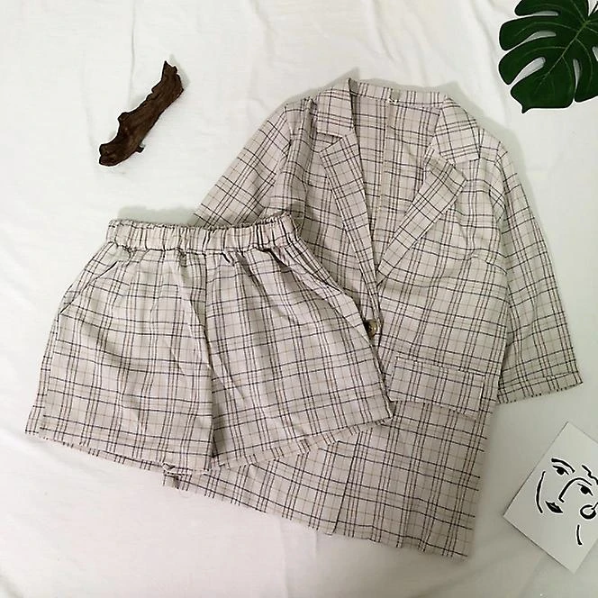 Casual Lattice Suit Jacket Suit M - Image 3