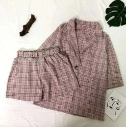 Casual Lattice Suit Jacket Suit M