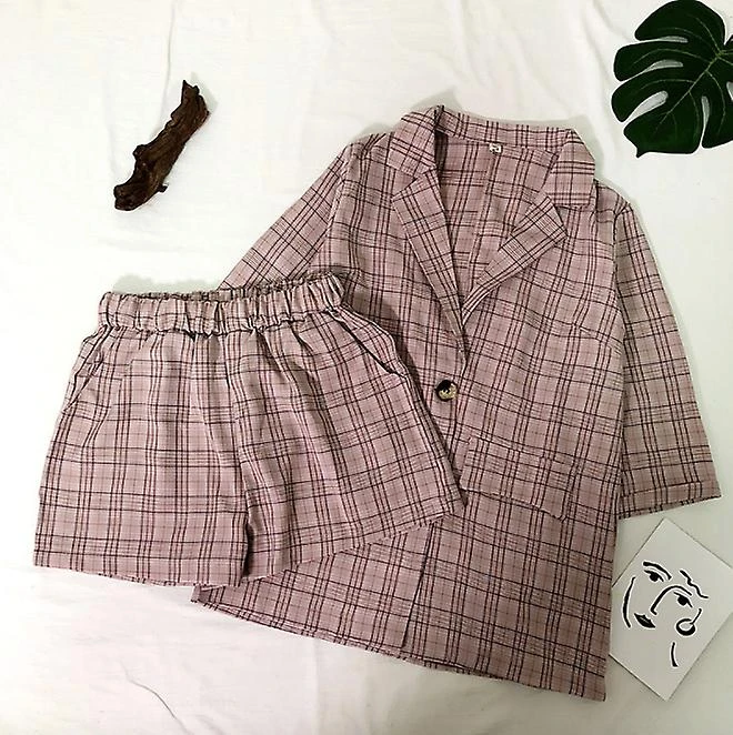 Casual Lattice Suit Jacket Suit M