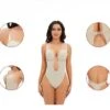 Women's Backless Body Shaper Bra U Plunge Seamless Thong Invisible Bodysuit Deep V Body Shapewear For Wedding Party,size Xxxl