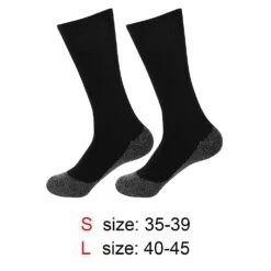 1/2pairs Winter Heated Socks Self Heating Socks Thermal Socks Anti-freezing For Fishing Camping Hiking Skiing And Foot Warmer 2Pair Set