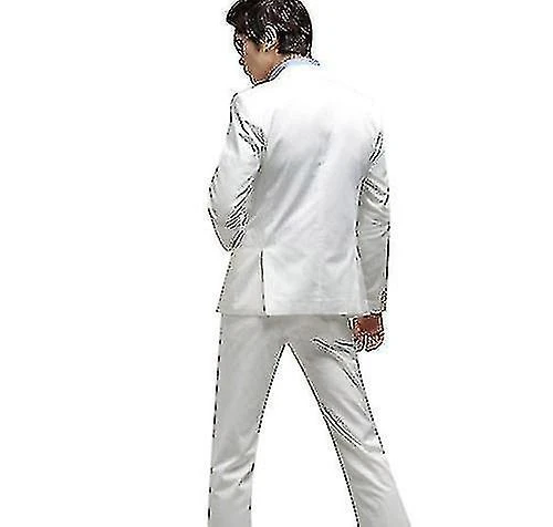 White Wedding Dress Men's One Button Suit - Image 5