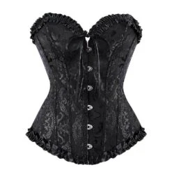Sexy Corsets Dresses For Women Plus Size Costume Overbust Burlesque Corset And Mini Skirt Set Tutu Corselet Pink