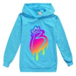 7-14 Years Kids Teens Boys Girls Brianna's Merch Hoodies Hooded Sweatshirt Tops Gifts 13-14 Years Light Blue