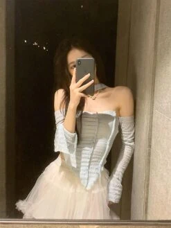 2 Piece Dress Set Pure Color Lace Short Skirt Elegant + Sexy Sleeveless Crop Tops Casual Slim 2022 Summer Korean Fashion Suit XL Suit