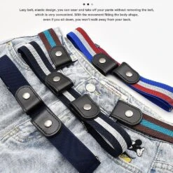 Buckle-free Waist Belt Lazy Seamless Belt For Jeans No Buckle Stretch Elastic