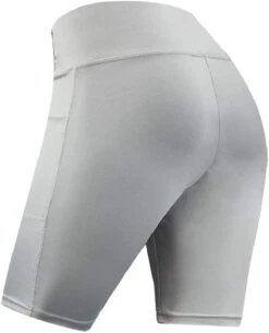 Women's High Waist Gym Shorts Workout Yoga Running Shorts Tummy Control Cycling Yoga Running Shorts Side Pockets Sport Shorts